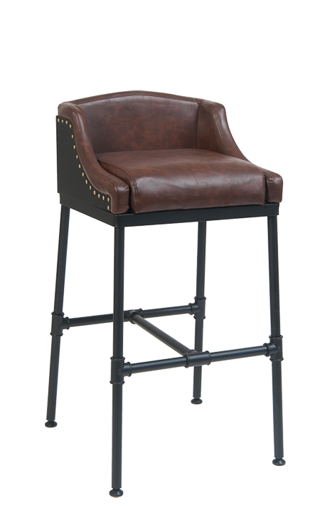 Black Powder Coated Metal Bar stool