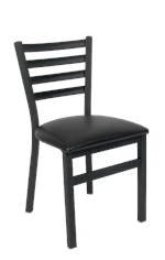 Black Ladder Back Metal Chair