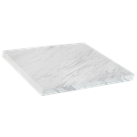 White Marble Table Top with Aluminum Back for In/Outdoor Use