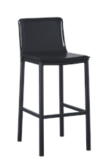 Metal Barstool w/ Vinyl Seat in Black, ERP-206-BS