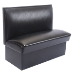 Veneer Frame Single Side Vinyl Booth, Black