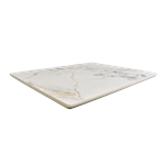7/8" Sintered Stone Table Top in Glossy White Marble Color